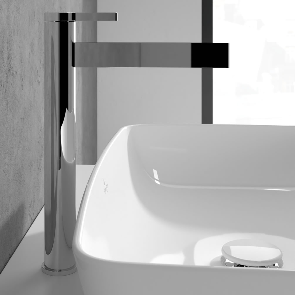 Lifestyle image of Villeroy & Boch Dawn Chrome Slim Tall Basin Tap